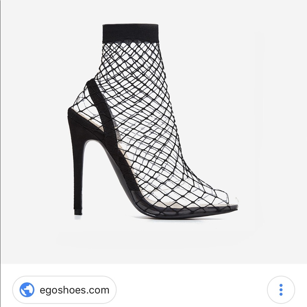 Fishnet heel Ego shoes
